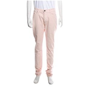 Amiri Skinny Mens Size 33 Corduroy Button Fly Pants Salmon Pink Modern Fit
